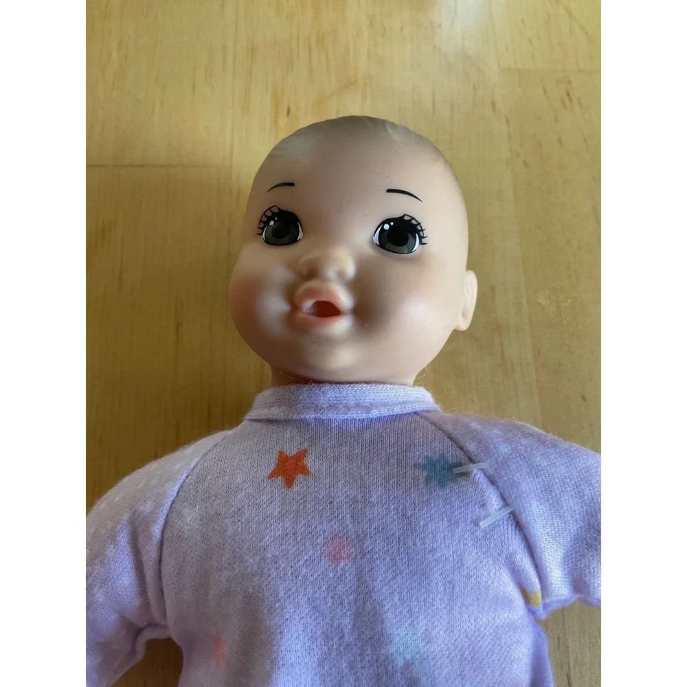 Gigglescape Baby Doll‎ Purple Star Print Sleeper Soft Body Toy Vinyl Limbs